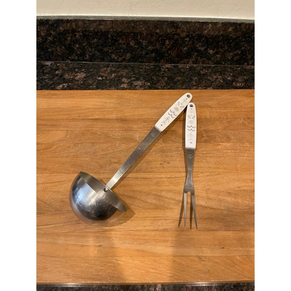 Vintage Flint Kitchen Utensils Ladle and Fork